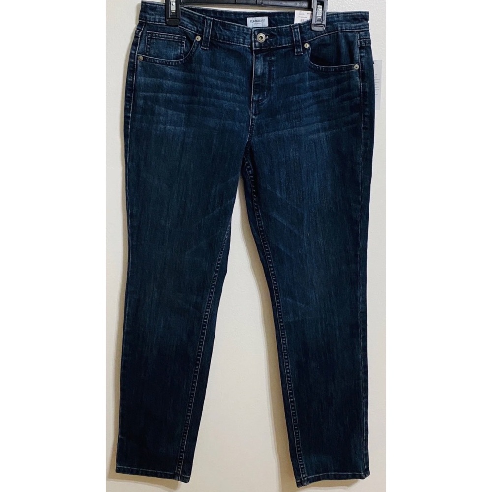Liz Claiborne Classic Fit Skinny Blue Jeans Size 12
